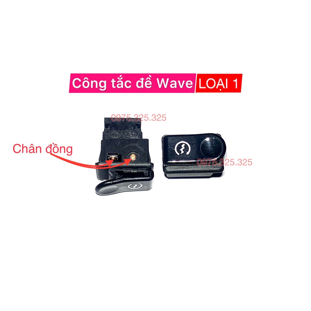 Công tắc đề nhỏ  - dùng để chế nút passing  - Loại 1 - màu đen - kích thước zin Honda