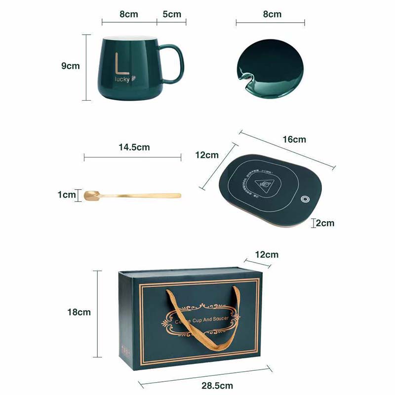 55° Constant Temperature Hot Water Cup Household Milk Ceramic Vacuum Mug Heating Pad Mug Birthday Gift