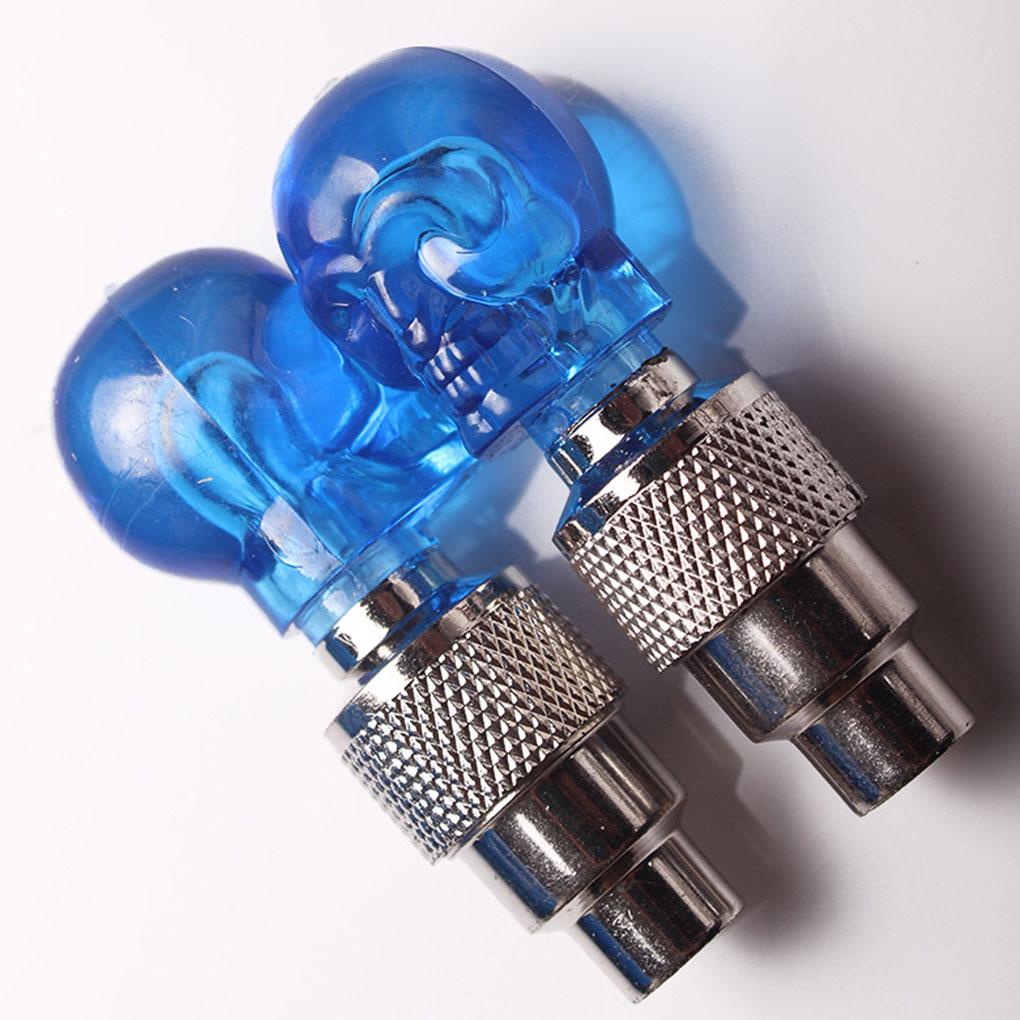 1 Đèn Neon Led Hình Đầu Lâu Gắn Van Xe Đạp, Xe Máy