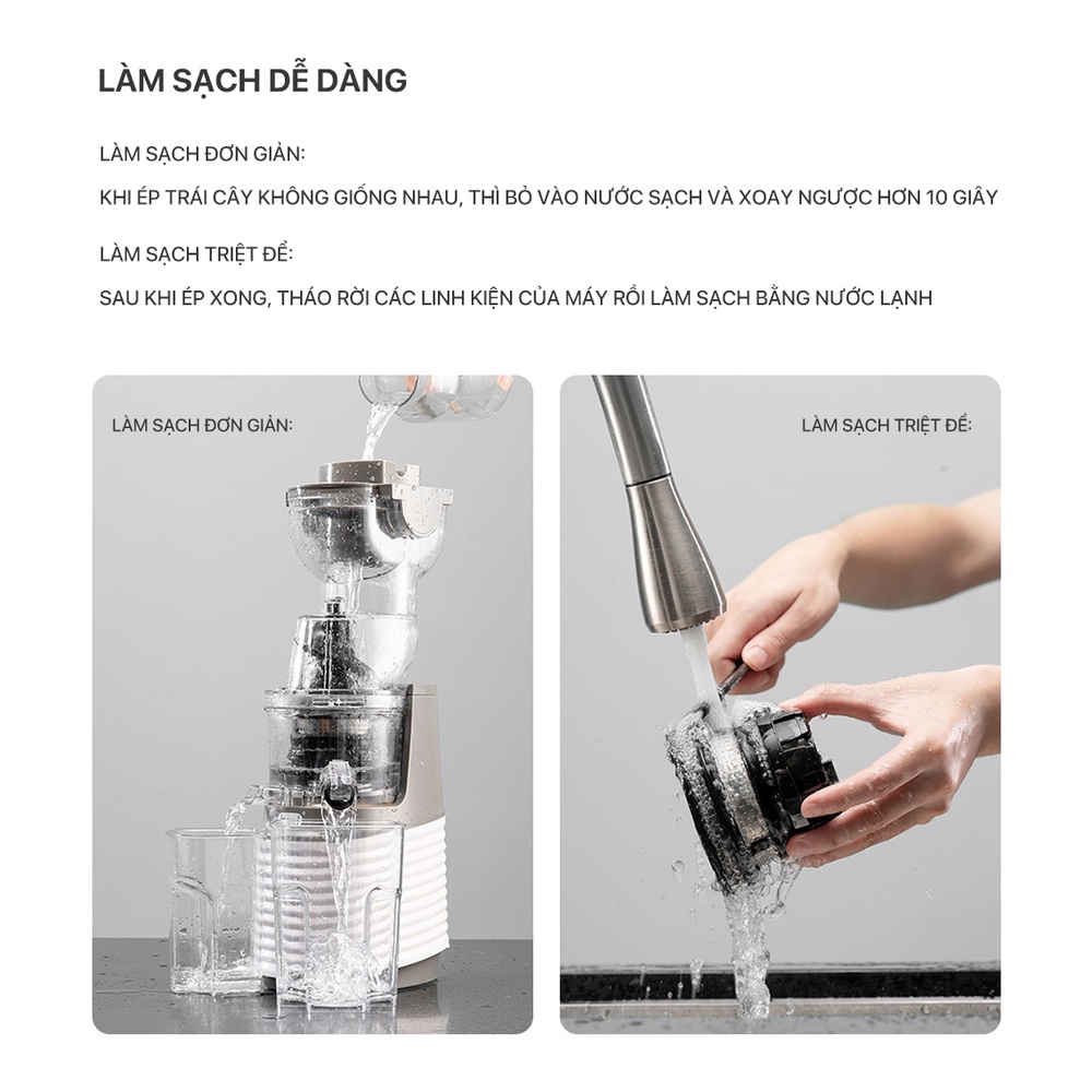 Máy ép chậm đa năng-Máy ép chậm trái cây hoa quả rau củ Xiaomi BUD BJ-32