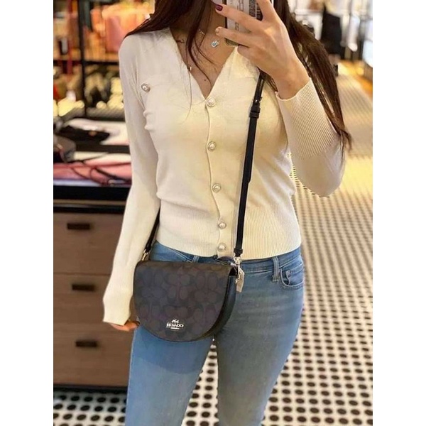 Túi Coach Ellen nâu logo sang chảnh AUTHENTIC