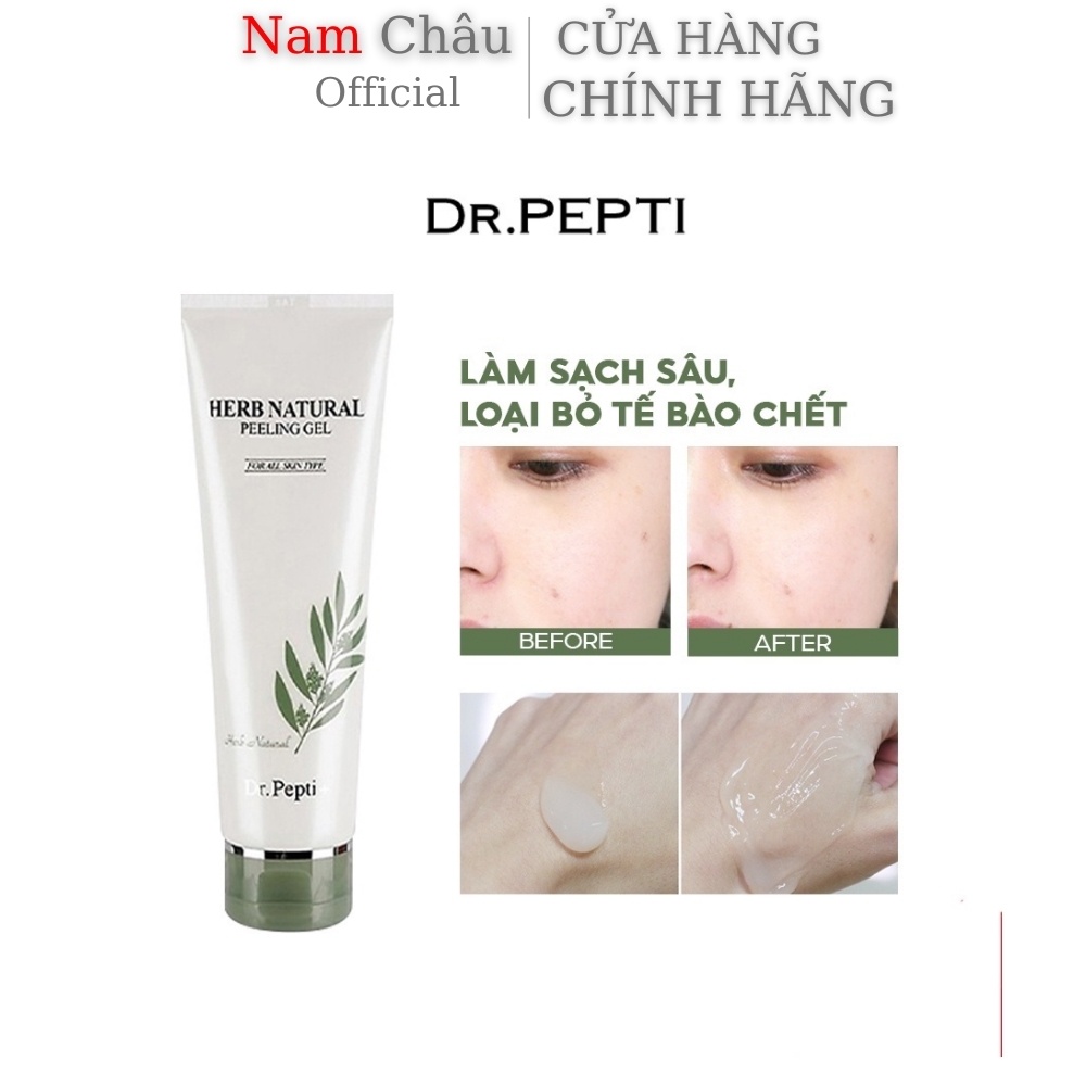 Tẩy Tế Bào Chết Dr Pepti Herb Natural Peeling Gel Trắng Mịn da 130ml NPP Nam Châu