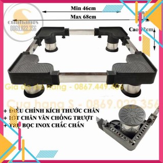 Chân máy giặt, tủ lạnh trụ inox chống rung cao cấp - Bảo hành 2 năm