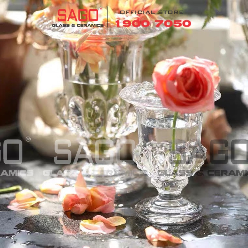 Bình Hoa Thủy Tinh Phật Thủ Cao cấp | Tùy Chọn Size , Màu Sắc