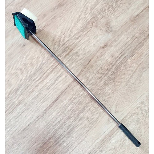 Cây Lau Kính Hồ Cá Đầu Lau 2 Mặt Cán Dài 55cm Inox