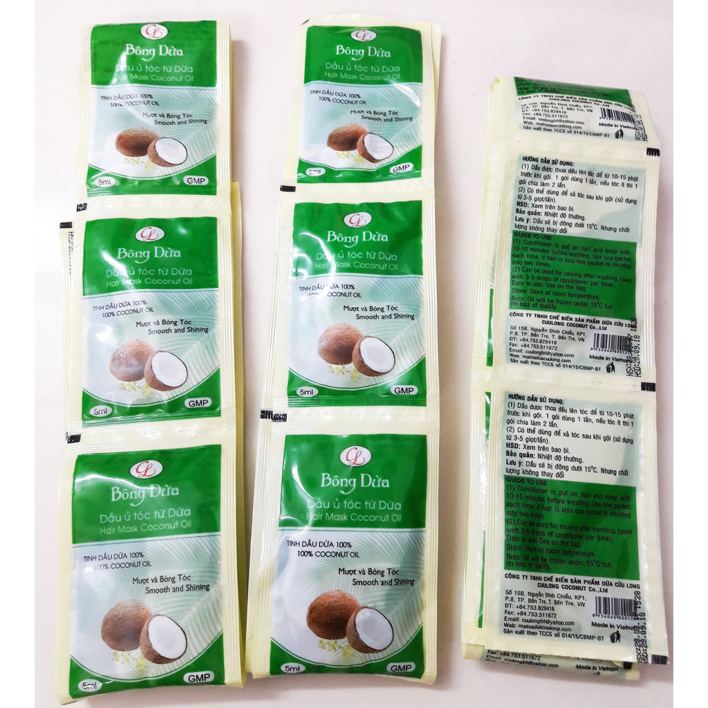 Dầu ủ tóc Dừa Cửu Long dây 10gói