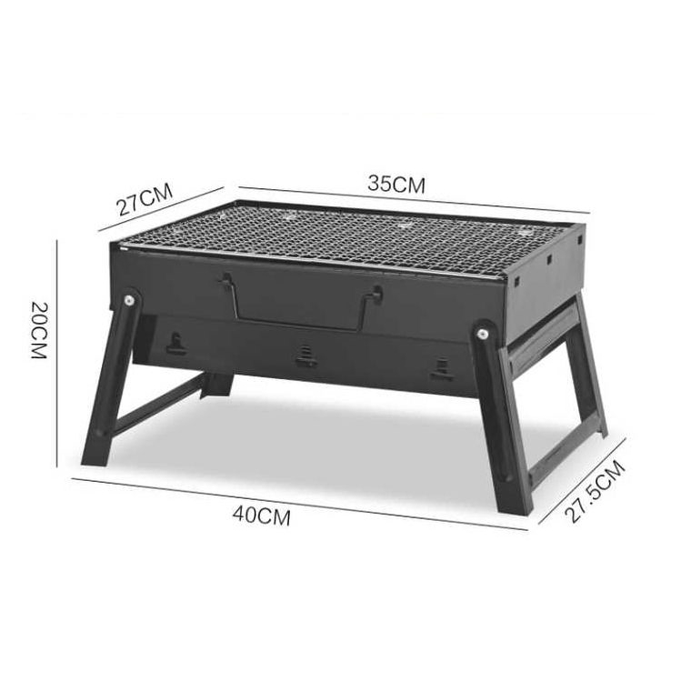 Bếp Nướng Than Hoa Ngoài Trời Màu Đen Bằng Thép Sơn Tĩnh Điện | BigBuy360 - bigbuy360.vn
