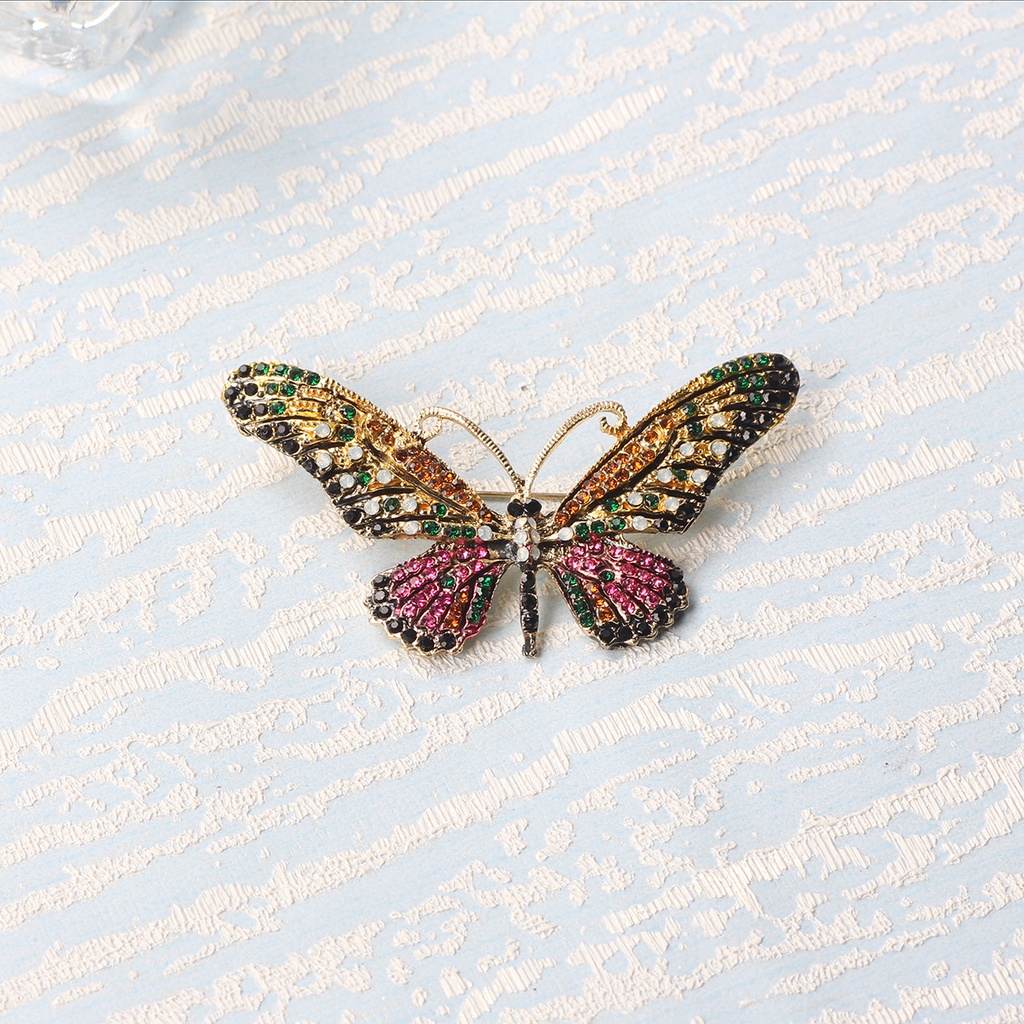 Ghim Cài Áo Hình Bướm Đính Đá Và Ngọc Trai Nhân Tạo Sang Trọng Dành Cho Nữ
