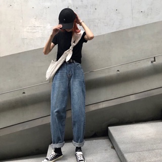 Baggy Jeans Ống Rộng Basic