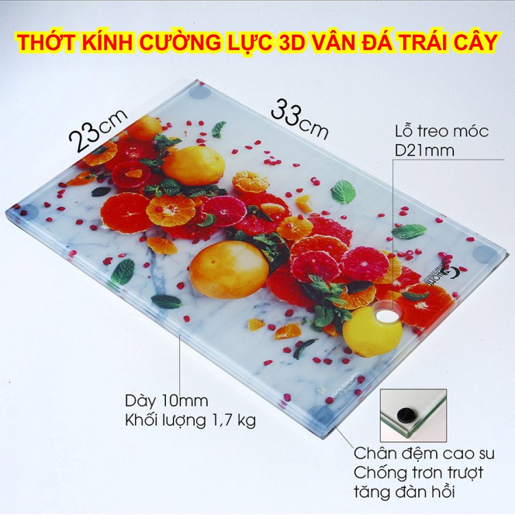 Thớt kính cường lực 1 thớt dùng cả đời, dễ vệ sinh luôn sáng bóng, tránh lây lan vi khuẩn