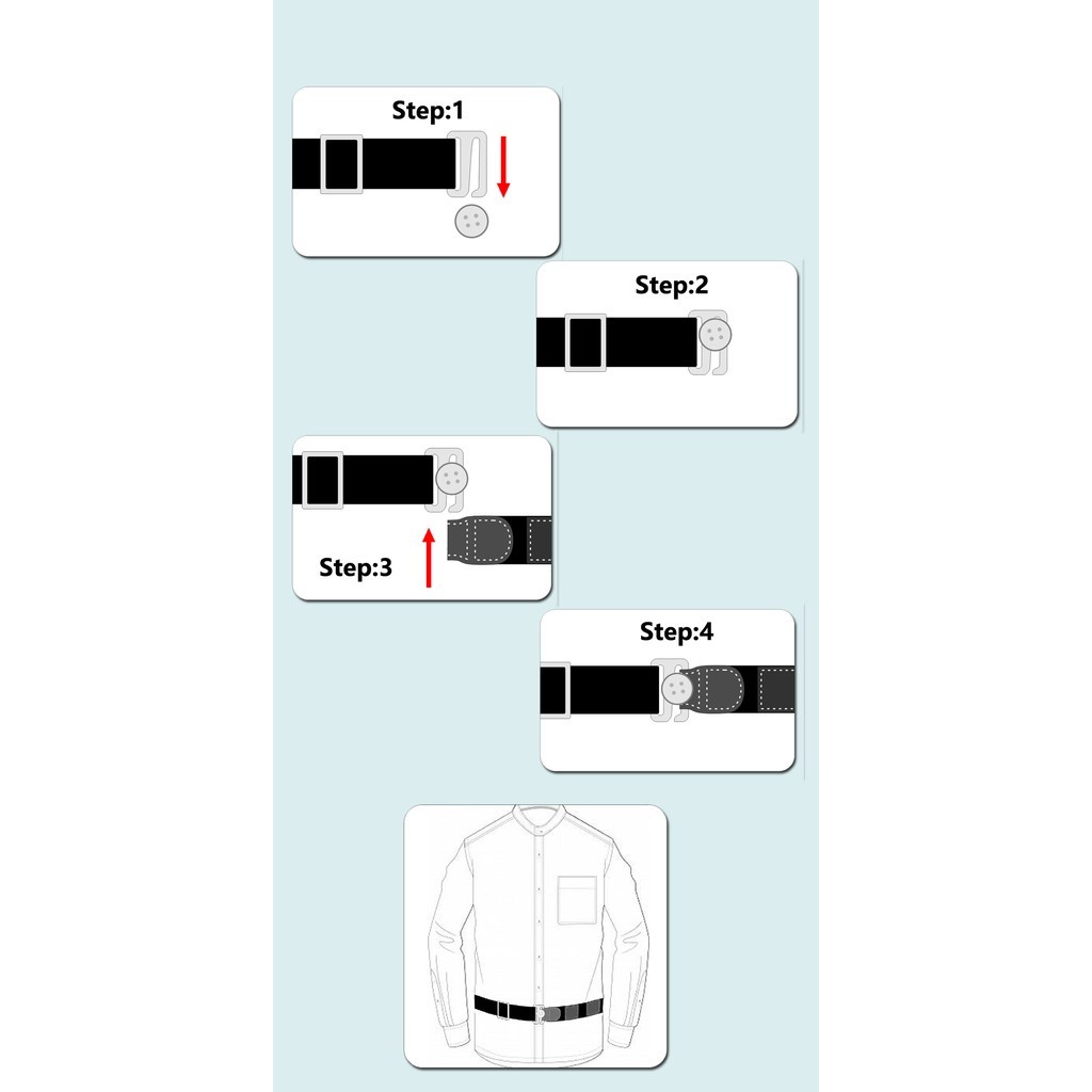Dây Đai Nịt Thắt Lưng Giữ Áo Sơ Mi Thẳng Khi Đóng Thùng Loại Quấn Bụng SHIRT STAY