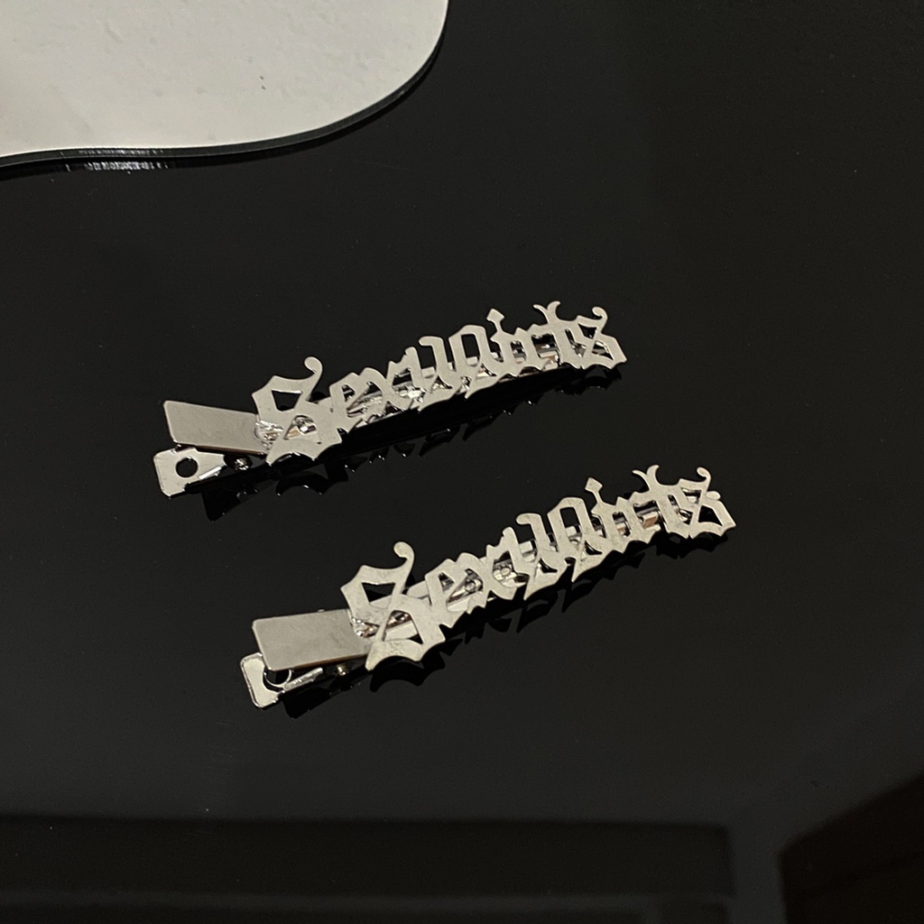 Kẹp Tóc Kim Loại Hình Chữ Cái Đơn Giản Phong Cách Âu Mỹ