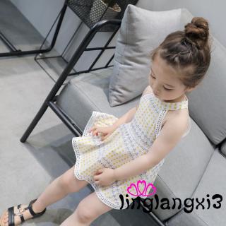 Đầm Sát Nách Chấm Bi Cho Bé Gái (3-8 Tuổi)