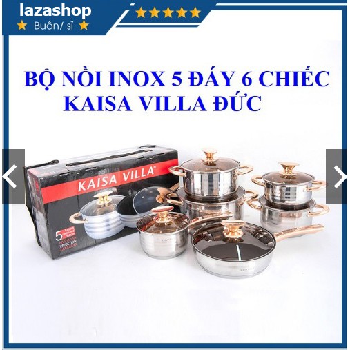 [FREESHIP] Bộ Nồi Đức 6 Món KAISA VILLA Chính Hãng