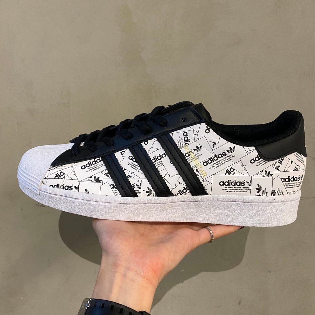 Giày Super Star Reflective Hàng Chính HãngGiày Adidas Superstar Label Collage Chuẩn Auth [FV2819] Simple Sneaker