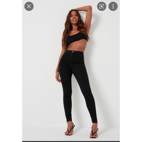 Quần jeans nữ đen trơn vnxk jean ống ôm skinny cạp cao siêu co dãn quần trouser kaki in black xuất khẩu dư tuồn xịn