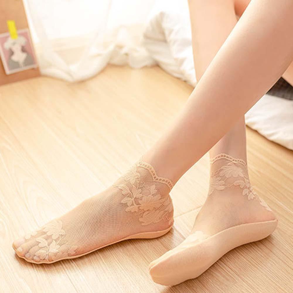 Đôi Vớ Thuyền Phối Ren Lưới Thời Trang Cho Nữ