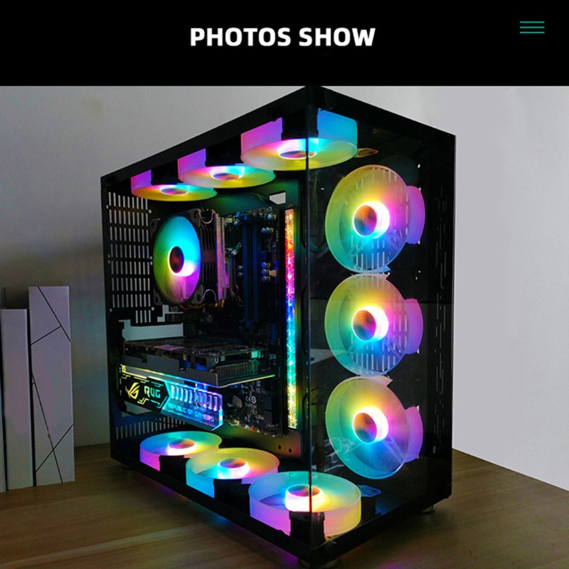 Quạt Làm Mát Để Bàn Không Ồn RGB 6Pin 140mm Tiện Dụng