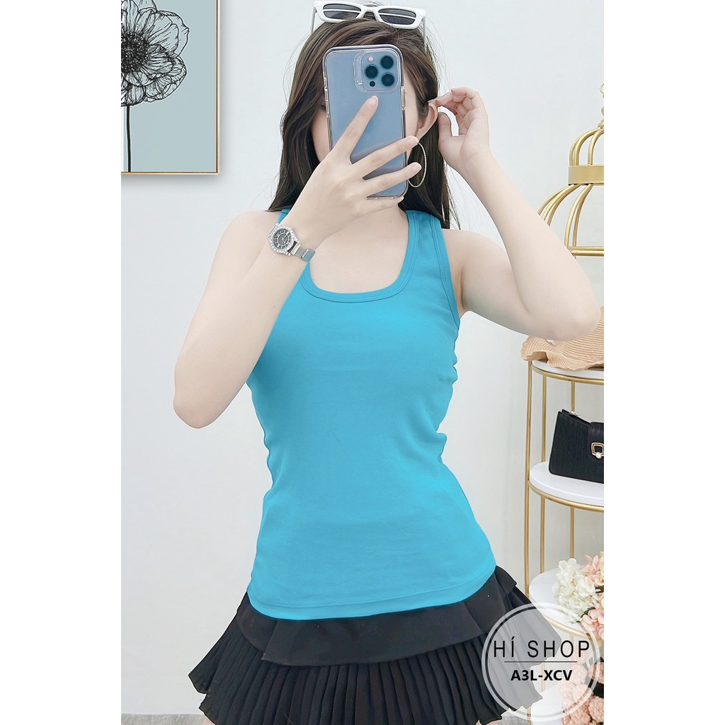 Áo thun3 lỗ nữ,  Áo Sát Nách Nữ Dáng Ôm , chất Cotton mịn mát , có độ co giãn tốt hợp với mọi lứa tuổi - kvindstore08