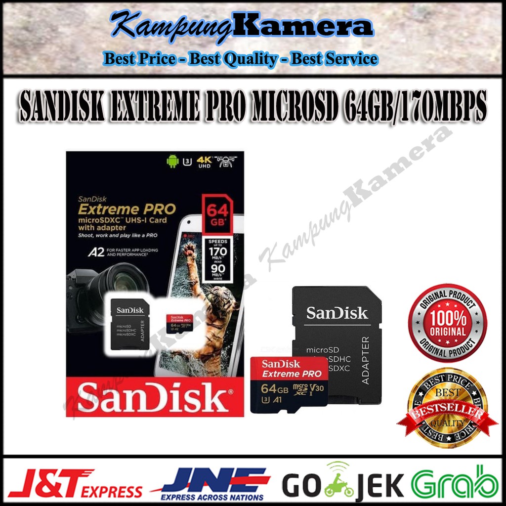 Thẻ Nhớ Sandisk Extreme Pro Microsd 64gb / 170mbps