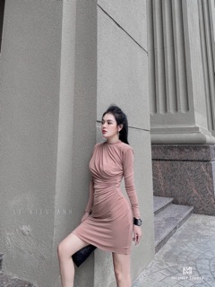 Váy body dúm eo