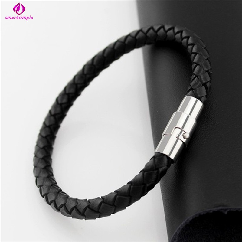 Vòng Tay Da Thiết Kế Đơn Giản 3mm