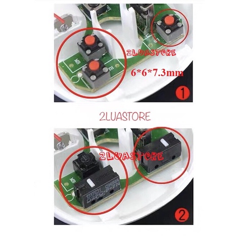 Nút bấm chuột Kailh Silent Switch 8M nhiều độ cao 8 Triệu lần bấm - Hàng Chính Hãng