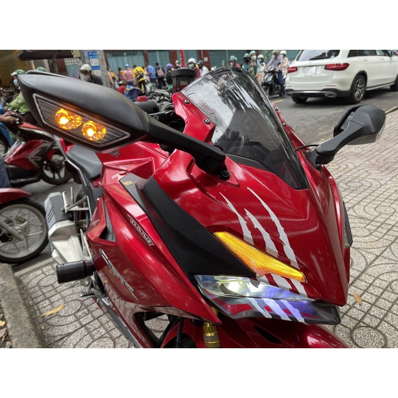 dán decal mèo cào monter mặt nạ chóa đèn r15 mt15 cbr150 tfz fz150 fz155 gsx ex winner sh nvx raider satria nouvo ab