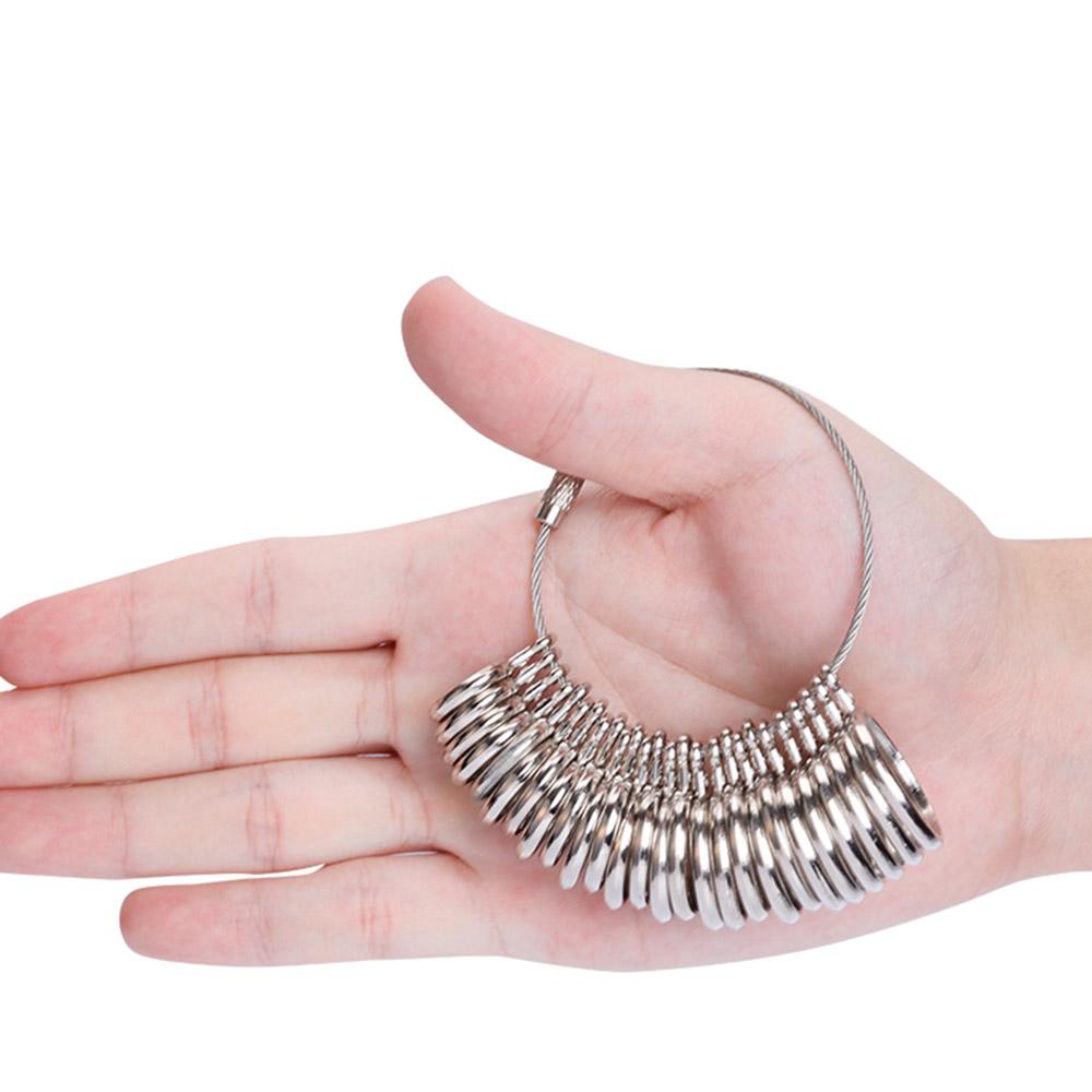 Bộ Dụng Cụ Đo Kích Thước Nhẫn Đeo Ngón Tay Bằng Kim Loại Tiện Dụng
