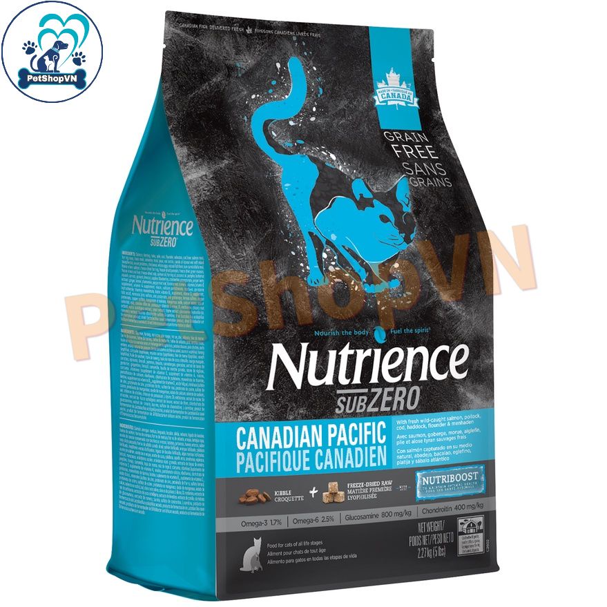 Thức Ăn Cho Mèo Hạt NUTRIENCE SUBZERO Bao 5Kg Vị Cá Biển & Rau Củ Quả