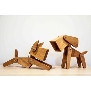 ĐÈN ĐỂ BÀN GỖ HANDMADE CHÚ CHÓ