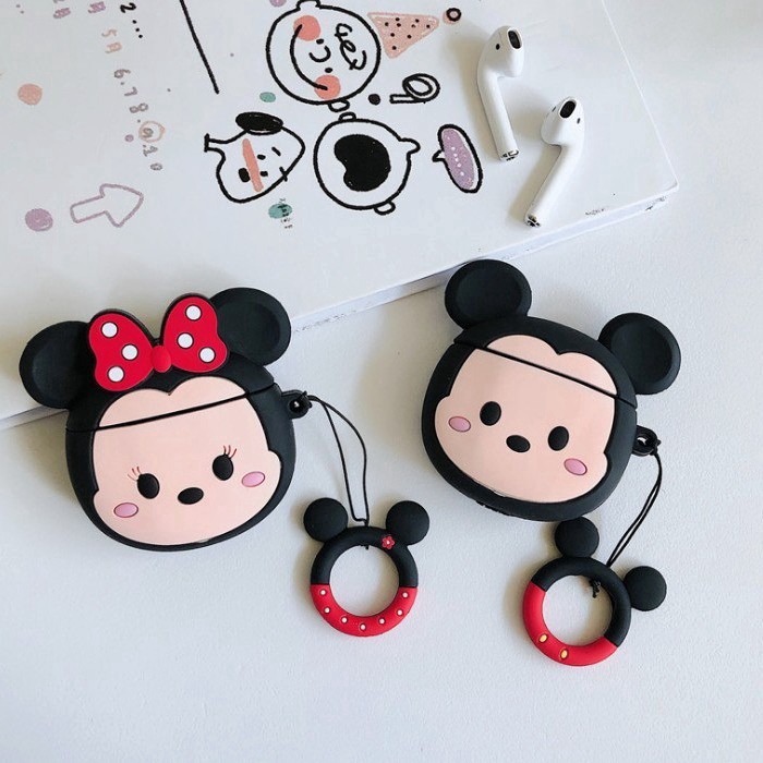 Vỏ Bảo Vệ Hộp Sạc Tai Nghe Cao Cấp Cho Airpod I12 Hình Mickey Minnie Đáng Yêu