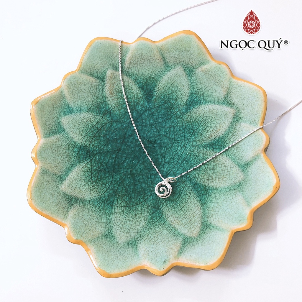 Dây chuyền bạc mặt xoắn ốc - Ngọc Quý