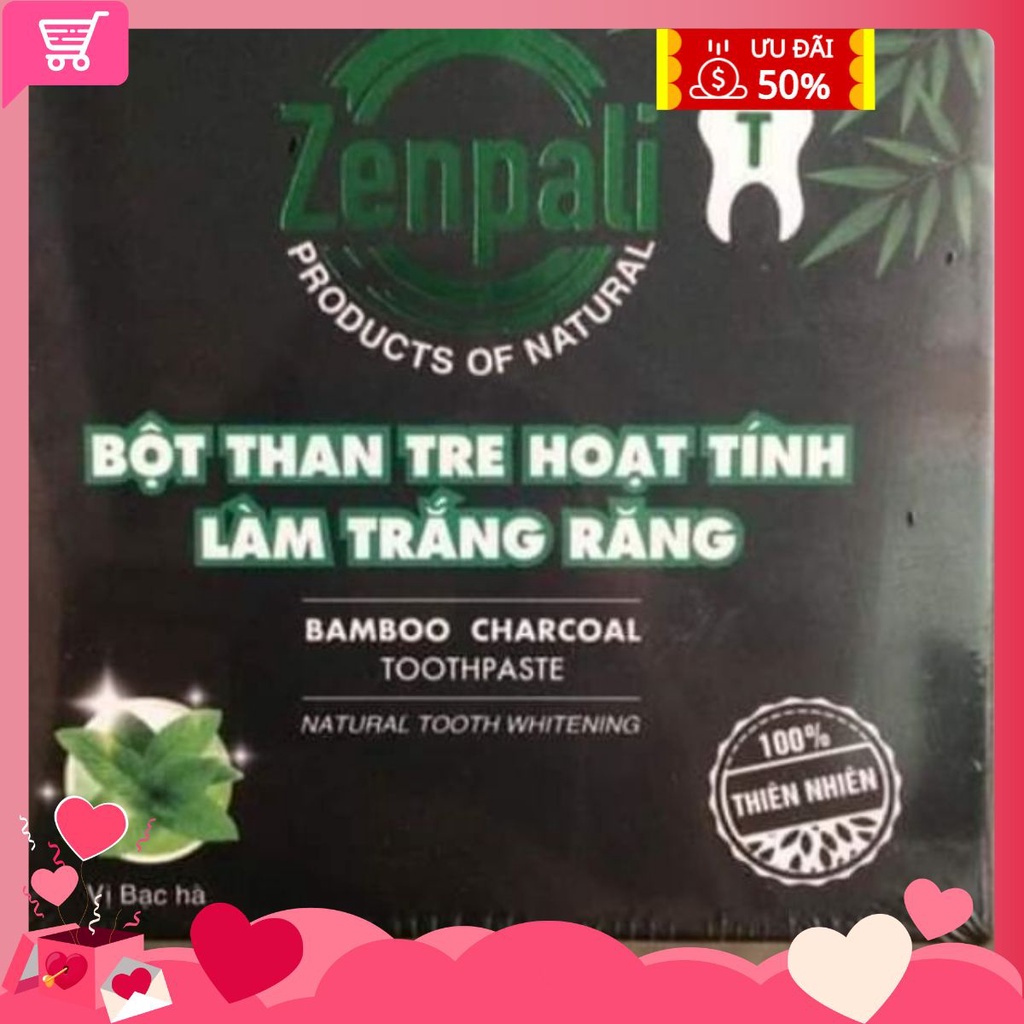 Bột trắng trắng than tre hoạt tính zenpali - T Trắng răng + Thơm miệng {CHÍNH HÃNG_DATE MỚI} giao hàng nhanh