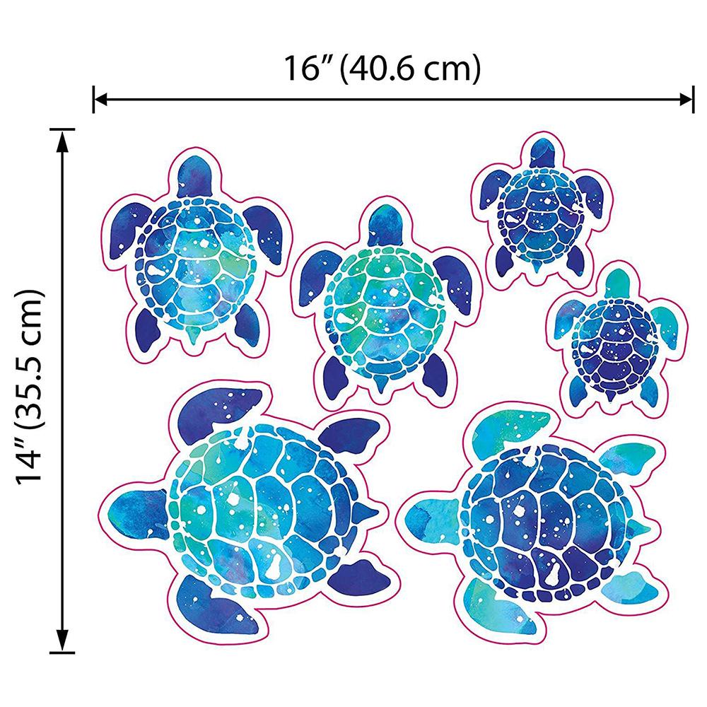Set 2 / 12 Sticker Dán Tường Hình Rùa Biển Chống Thấm Nước Trang Trí Văn Phòng