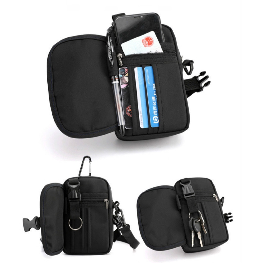 Small Diagonal Nylon Bag
