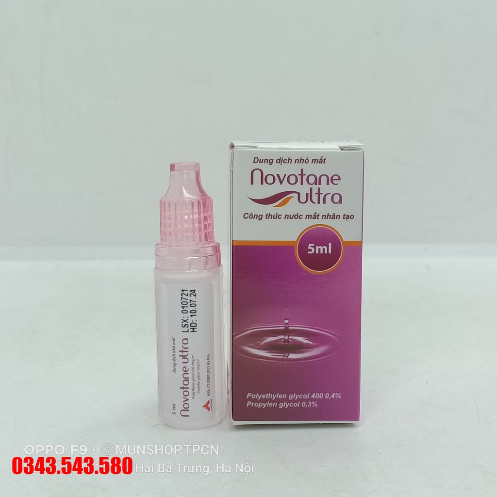 Dung dịch nhỏ mắt Novotane Ultra 5ml