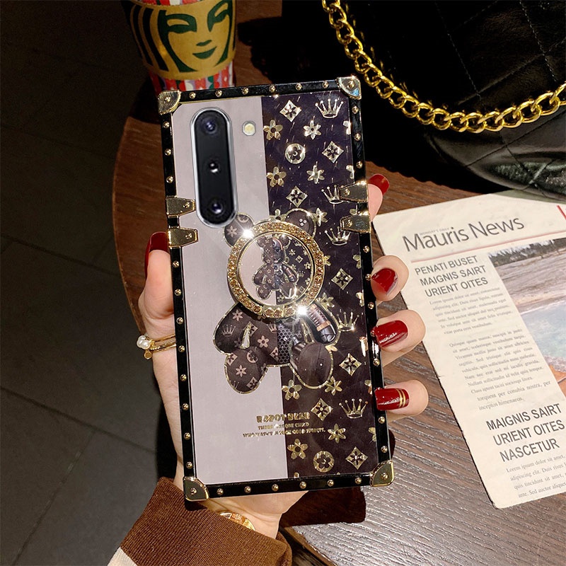 Ốp Điện Thoại Vuông In Hình Gấu Hoạt Hình Cho Xiaomi Redmi Note 12 note11 Pro note10 9S Redmi 10C 9C 10A