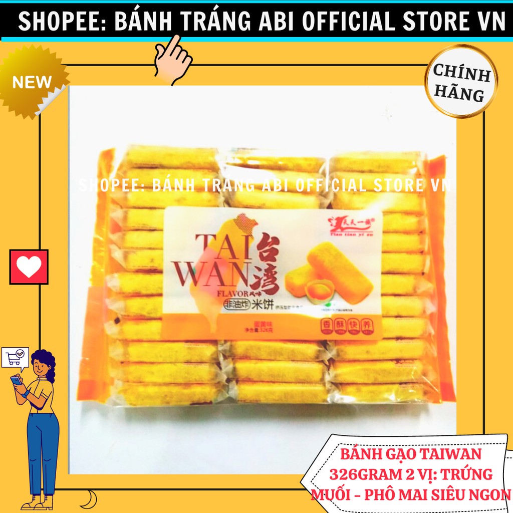 BÁNH GẠO TAIWAN FLAVOR 2 VỊ 326GRAM 🧀