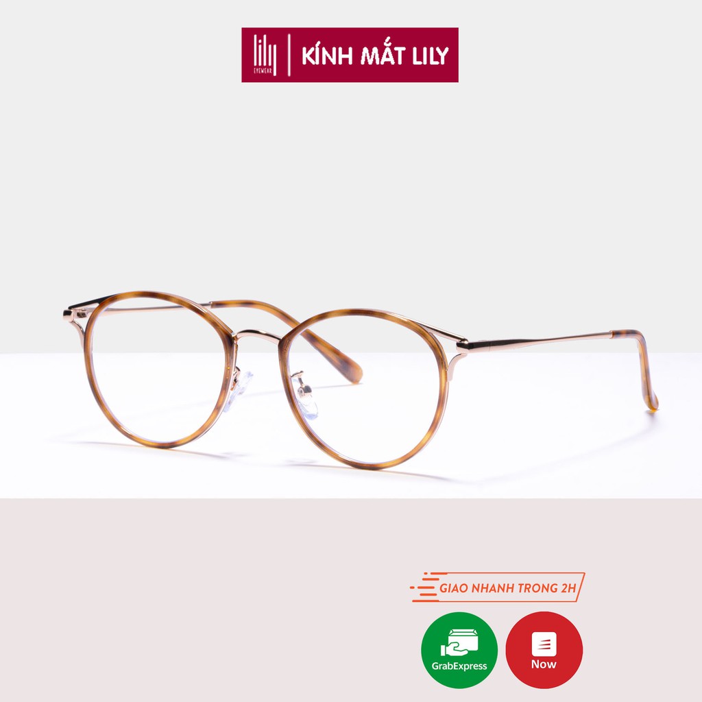 Kính mắt mèo cao cấp nữ Lilyeyewear chất liệu kim loại thanh mảnh màu sắc thời trang 2252