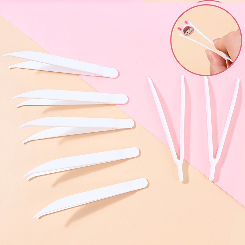 Nhíp Nhựa Gắp Charm/ Hạt Nail Mini Chuyên Dụng - Màu Trắng sang trọng