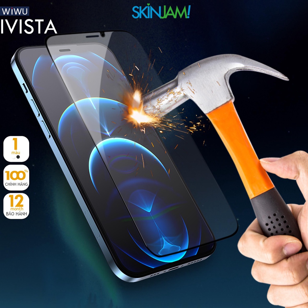 Kính Cường Lực Wiwu iVista Glass - Full Viền Bảo Vệ Màn Hình cho iPhone 12Pro/ 12Promax/ 13/ 13Pro/ 13 Pro Max