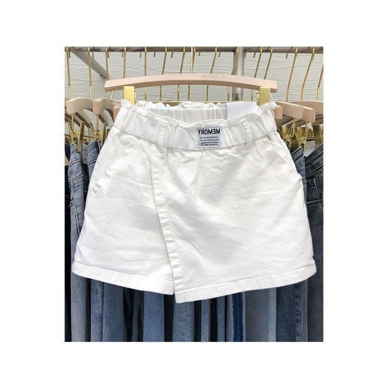 Quần Short Cotton Lưng Cao Giả Hai Lớp Co Giãn Thời Trang Xuân Hè