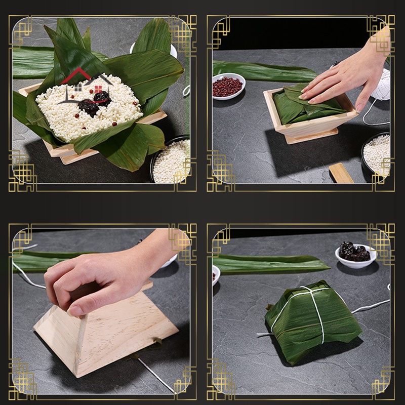 Khuôn Gỗ Làm Bánh Trung Quốc Truyền Thống Hình Tam Giác DIY