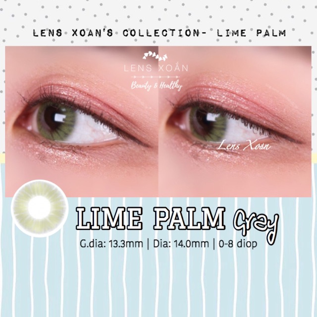 ÁP TRÒNG LIME PALM GRAY ( LENS TOWN ) | LENS XOẮN