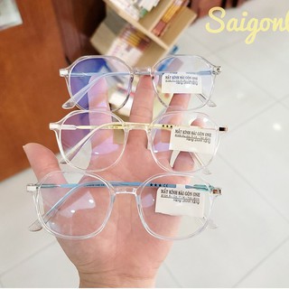 Gọng kính Cận Nhựa Dẻo Trong Càng Kim Loại