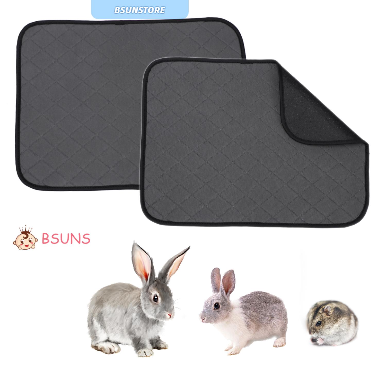 『BSUNS』 Hamster Cage Liner Guinea Pig Absorbent Cage Mat Pet Pee Pads Rabbits Reusable Small Animals Waterproof Bottom Cage Bedding