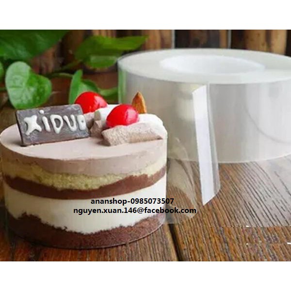 Cuộn Mica bọc thành bánh Mousse (từ 5cm - 12cm)