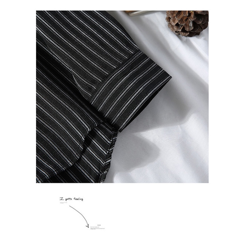 Áo Khoác Sơ Mi Tay Dài Dáng Rộng Kẻ Sọc Trẻ Trung Thời Trang Hè Phong Cách Hàn Quốc Cho Nam