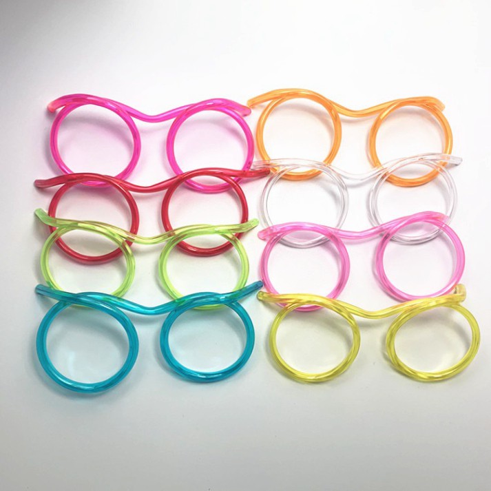 Ống Hút Nhựa Hình Mắt Kính Vui Nhộn Cho Halloween Tạo Hình Cái Kính0